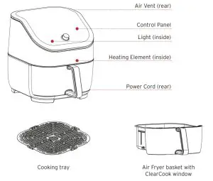 Instant Pot 140 3089 01 Vortex Plus ClearCook Stainless Steel Air Fryer - figure 1
