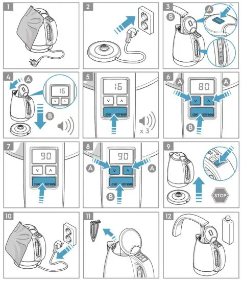Electrolux EEWA7700 Electric Kettle - INSTRUCTION BOO