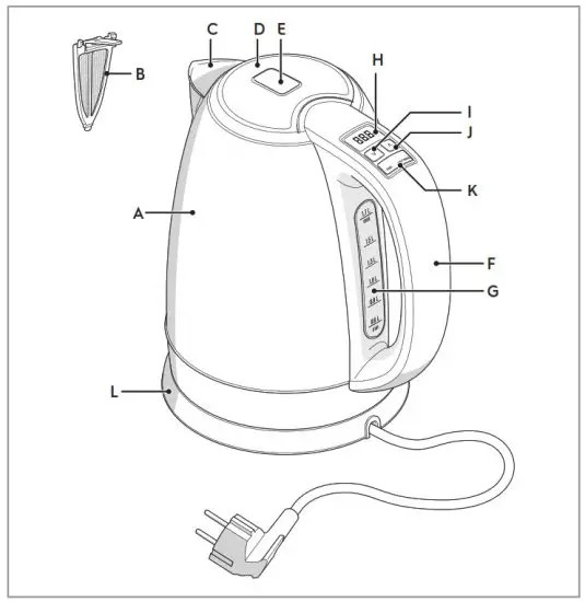 Electrolux EEWA7700 Electric Kettle - INSTRUCTION BOOK