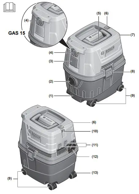 BOSCH 15 PS Wet-Dry Extractor 1