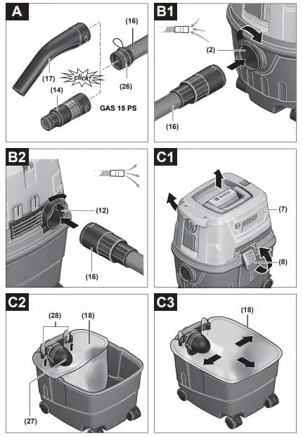 BOSCH 15 PS Wet-Dry Extractor 4