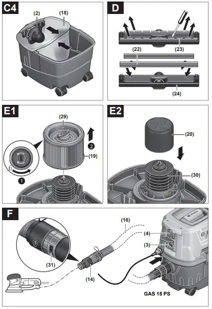 BOSCH 15 PS Wet-Dry Extractor 5