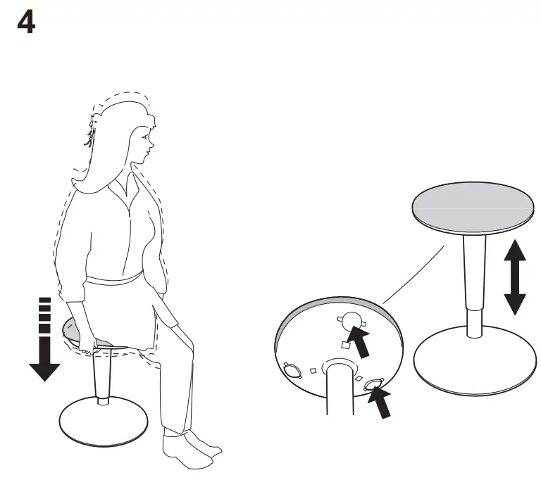 IKEA NILSERIK Standing Support Beige Vissle Dark Gray - fig2