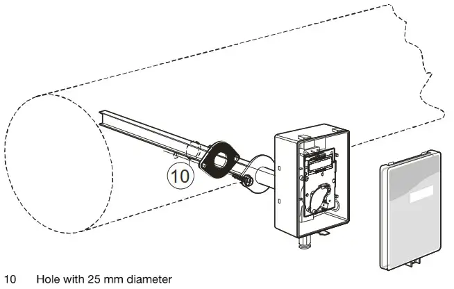 Senseair eSense Duct Disp CO2 Temperature Sensor - Mounting of eSENSE on to the duct