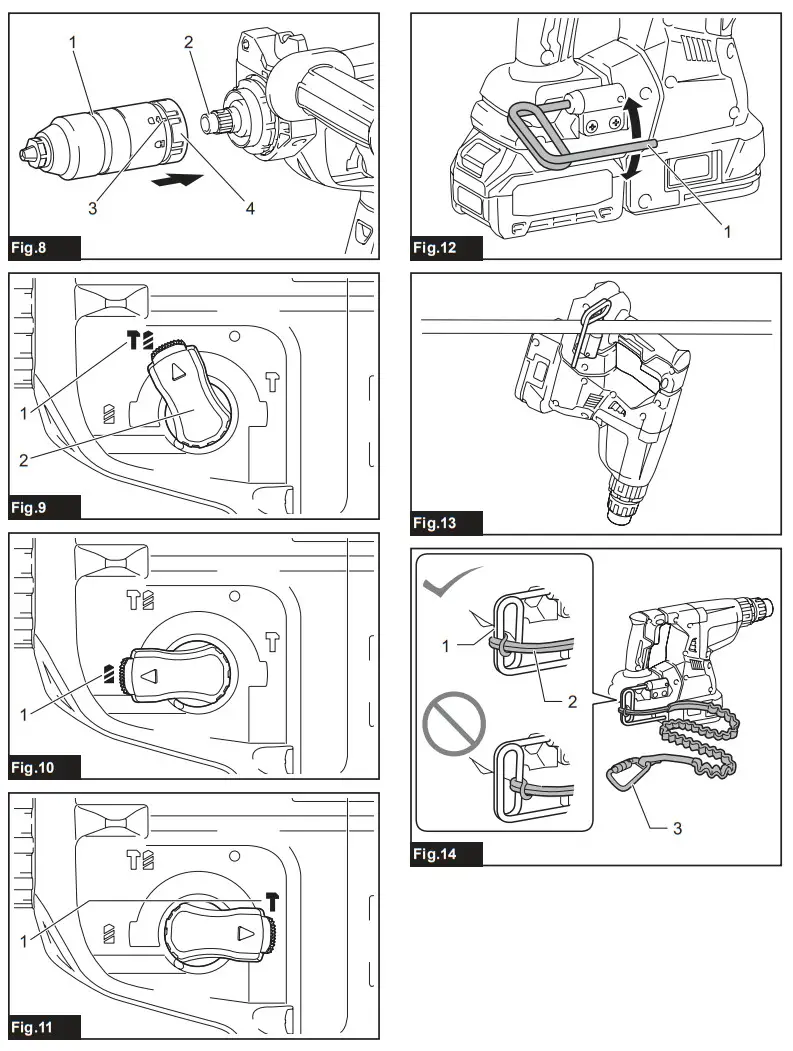 makita HR001G Cordless Combination Hammer - fig 2
