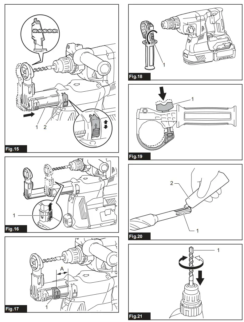 makita HR001G Cordless Combination Hammer - fig 3
