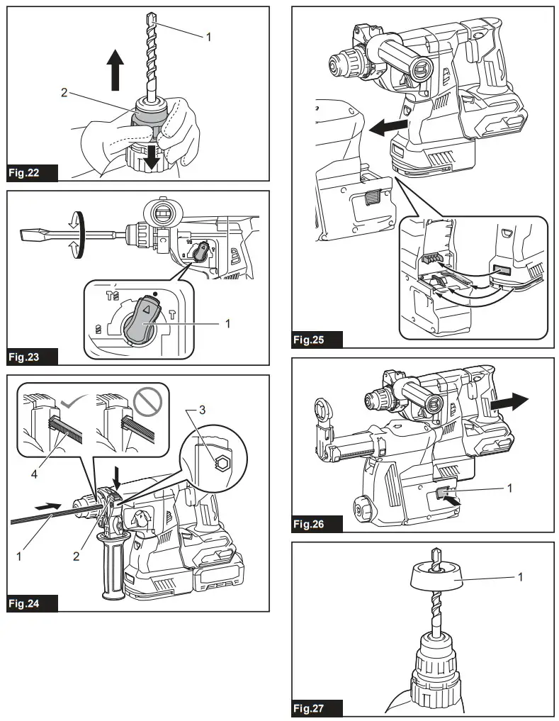 makita HR001G Cordless Combination Hammer - fig 4