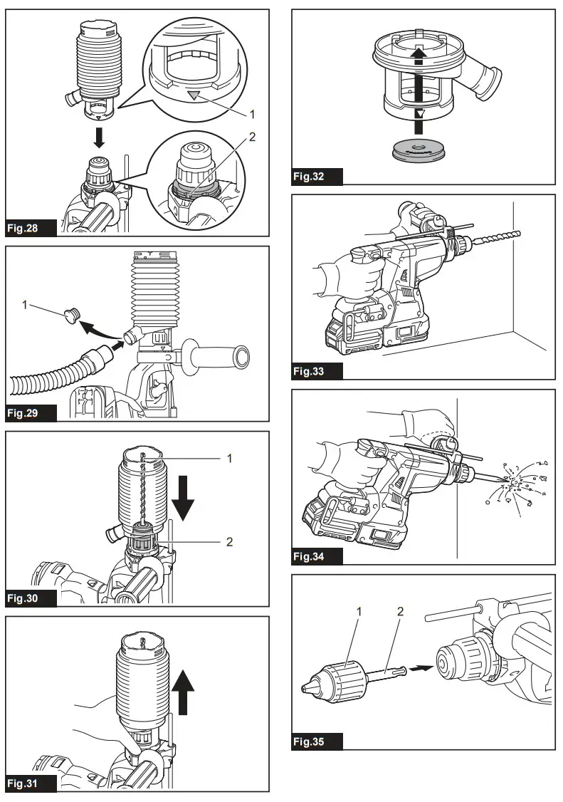 makita HR001G Cordless Combination Hammer - fig 5