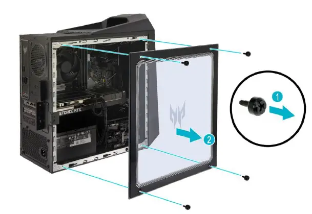 PREDATOR DG.E25AA.009 Orion 3000 PO3-620 Tower Core i7-10700 fig 3