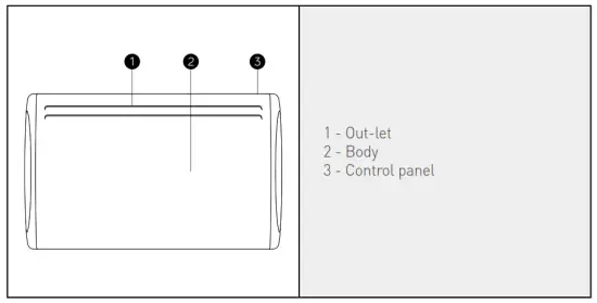 MYLEK MY0210R LCD Ceramic panel Heater - STRUCTURE AND PARTS