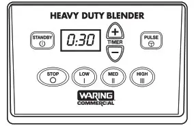 WARING COMMERCIAL CB15 Series 1 Gal Stainless Steel Heavy Duty Electronic Blender - CB15T CB15TP OPERATION