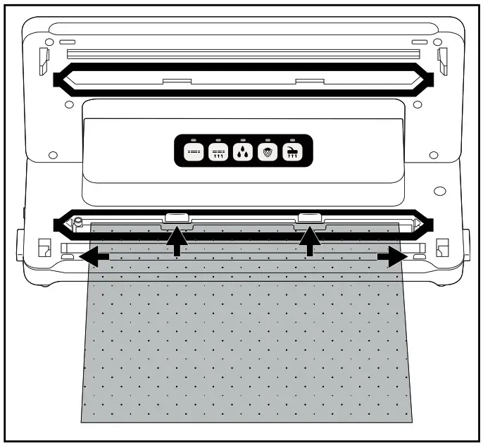 SILVERCREST SV 125 C3 Vacuum Sealer - Vacuuming the tube film