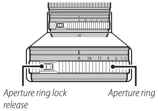 FUJIFILM XF18mmF1.4 R LM WR Fujinon Lens - aperture ring