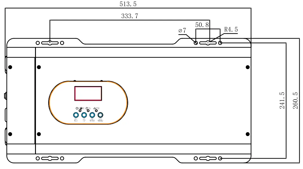 PowMr POW-LVM2K-12V Inverter Charger User Manual - DIM ENSIONS