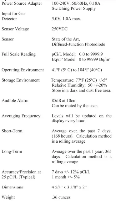 Safety Siren Pro4 Series Radon Gas Detector-fig8