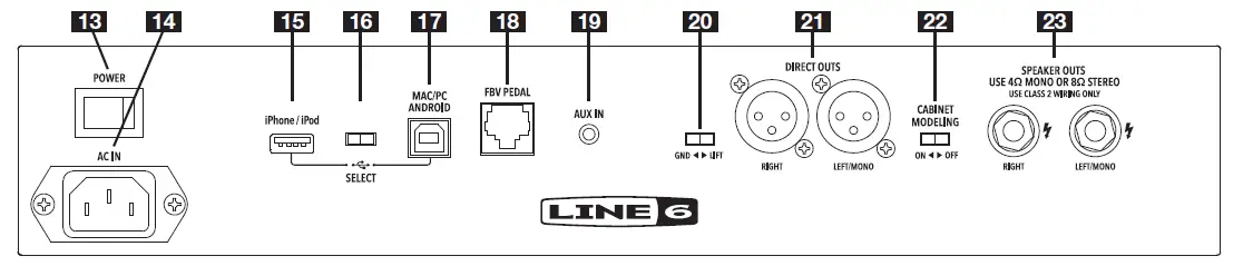 LINE6-Spider V 240HC-Modeling-Stereo-Amplifier-for-Electric-Guitars-fig 4