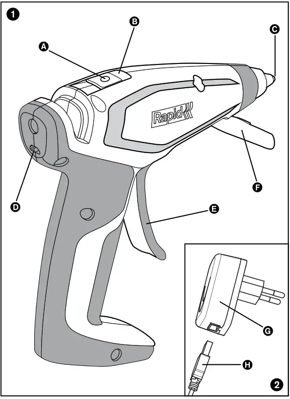 Rapid BGX7 BATTERY GLUE GUN - Overview