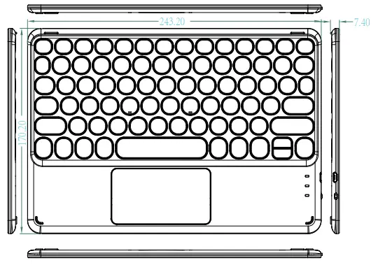 Dongguan-Jingzun-Electronics-HB-250C-Bluetooth-Keyboard-product