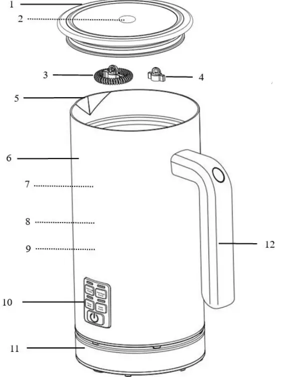anko SMF-500C Milk Frother-FIG1
