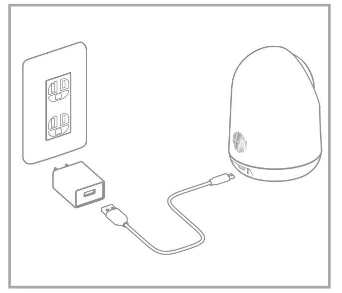 SwitchBot W3101100 Pan or Tilt 2K Camera - charging