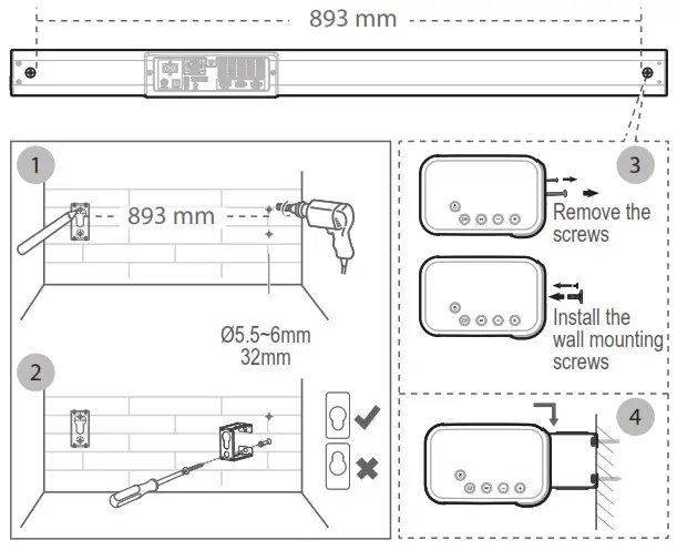 SHARP Sound Bar Home Theater System - System preparation 2