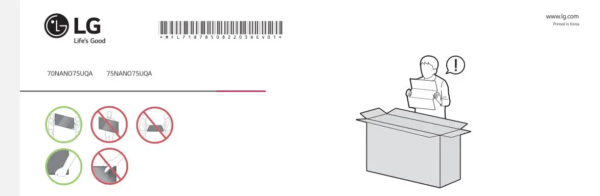 LG 70NANO75UQA 70 Inch Class LED 4K UHD Smart webOS 22 ThinQ AI TV User Guide