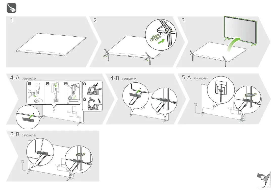 LG 70NANO75UQA 70 Inch Class LED 4K UHD Smart webOS 22 ThinQ AI TV - installation