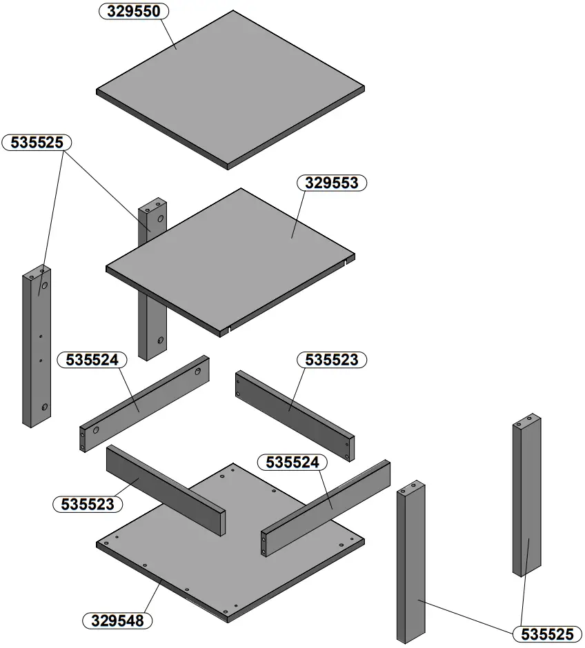 OTTO FORTE side trolley melamine-coated B1