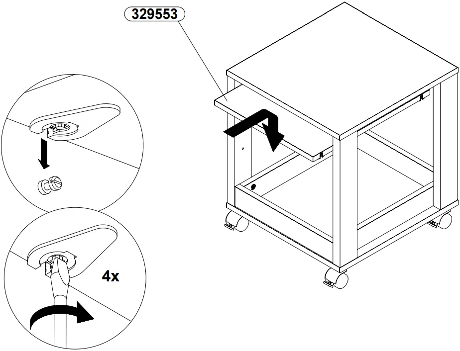 OTTO FORTE side trolley melamine-coated D12