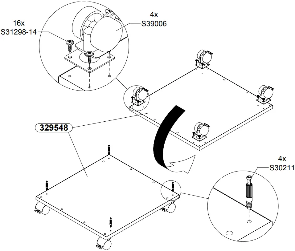 OTTO FORTE side trolley melamine-coated D5
