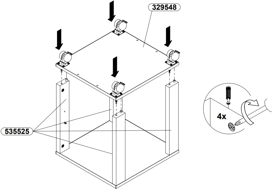 OTTO FORTE side trolley melamine-coated D6