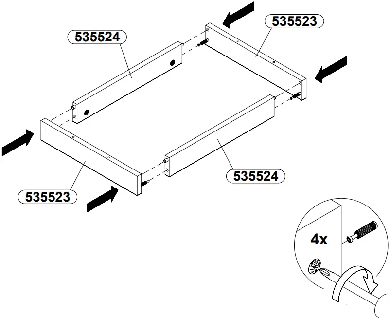 OTTO FORTE side trolley melamine-coated D9