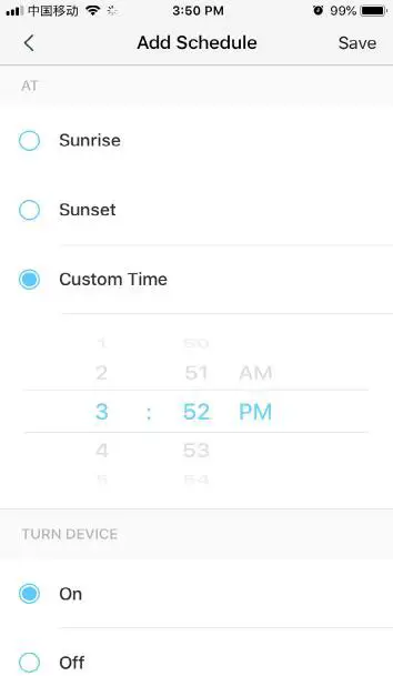 tp-link tapo Smart Wi-Fi Light Bulb-Set Schedule 1