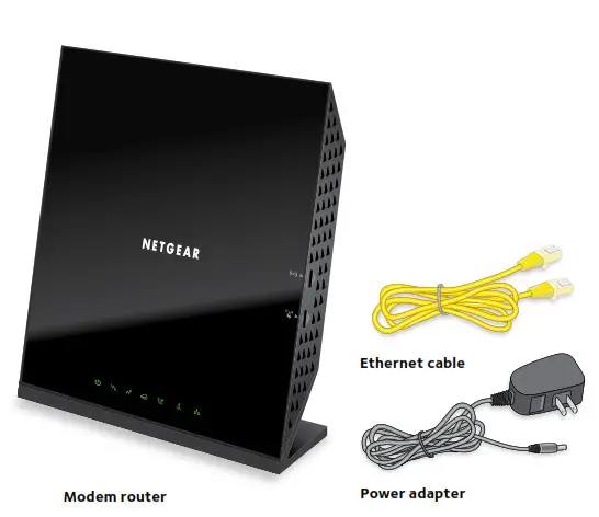 WiFi Cable Modem Router Package contents