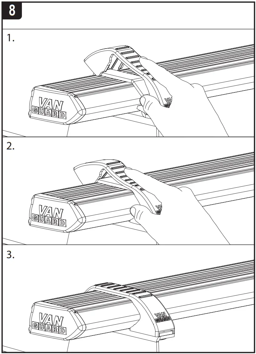 VAN GUARD VG333-2 Vauxhall Vivaro x2 ULTI Van Roof Bars - 11