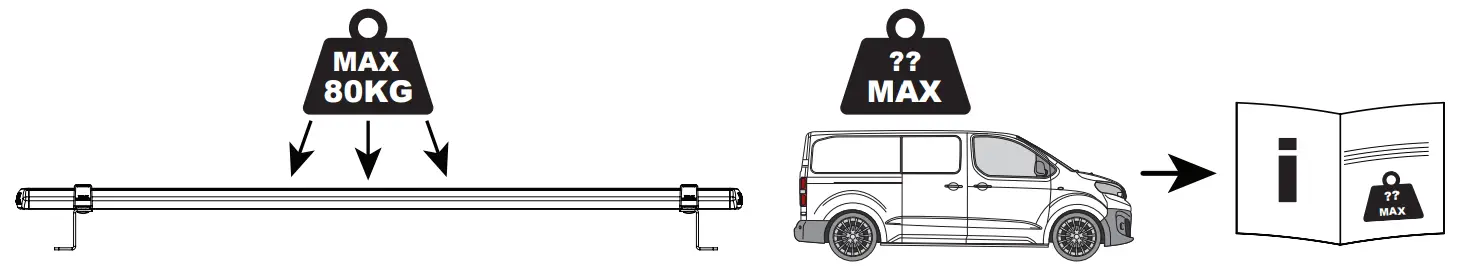 VAN GUARD VG333-2 Vauxhall Vivaro x2 ULTI Van Roof Bars - 4