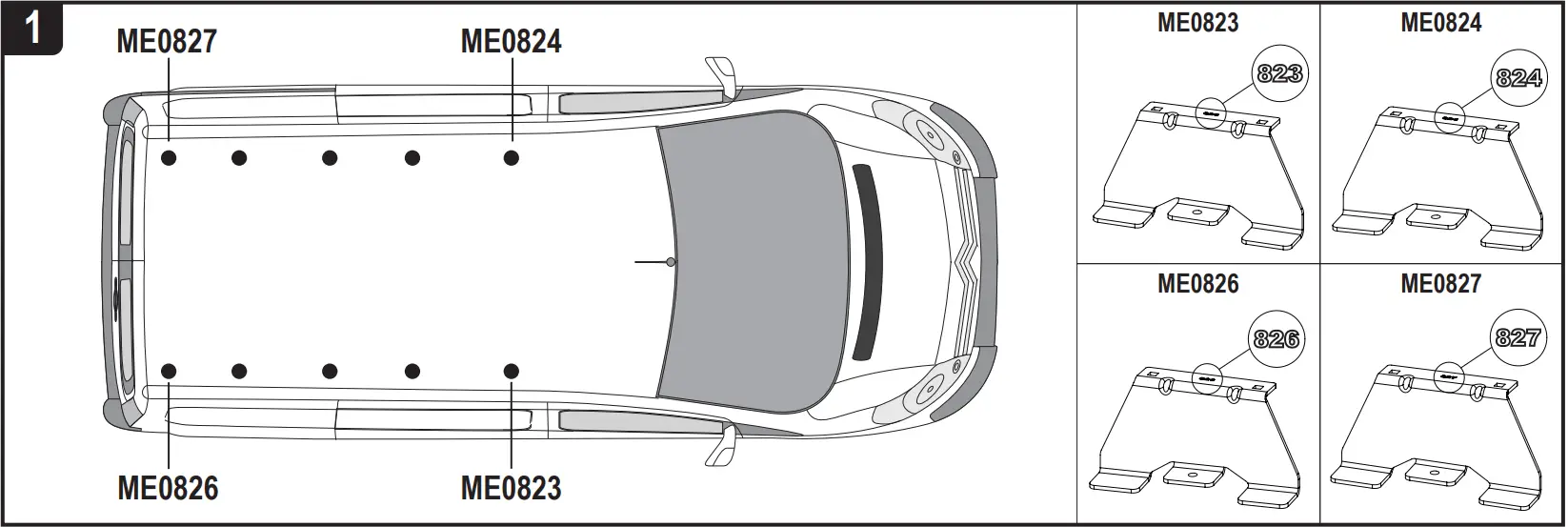 VAN GUARD VG333-2 Vauxhall Vivaro x2 ULTI Van Roof Bars - 7