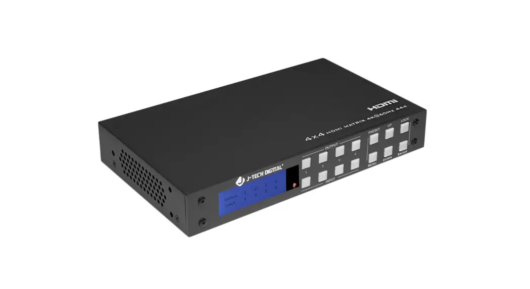 J-tech Digital Jtech-4km44a 4k 4x4 Hdmi Matrix Switch Instruction Manual J-tech Digital Jtech-4km44a 4k 4x4 Hdmi Matrix Switch Instruction Manual