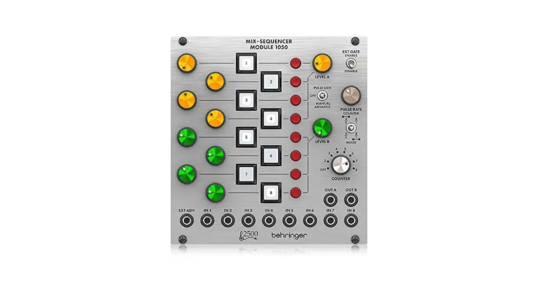Behringer 000-e9500-00010 Mix-sequencer Module 1050 S 8-channel Mixer And Sequencer Module For Eurorack User Guide Behringer 000-e9500-00010 Mix-sequencer Module 1050 S 8-channel Mixer And Sequencer Module For Eurorack User Guide