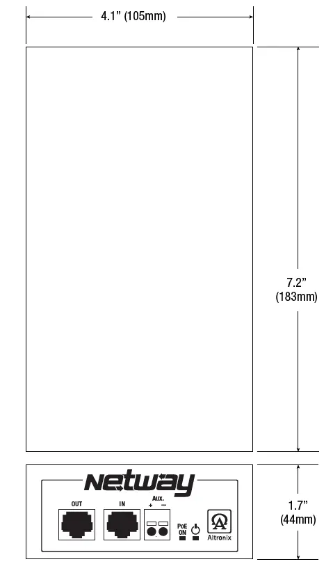 Altronix NetWay Series NetWay1D Single Port Hi-PoE Injector for Standard and Enhanced Power Network Infrastructure 2