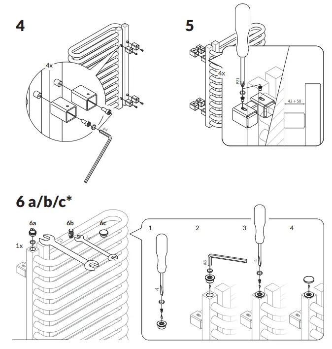 TERMA 2688680 Warp S Towel Rail - fig