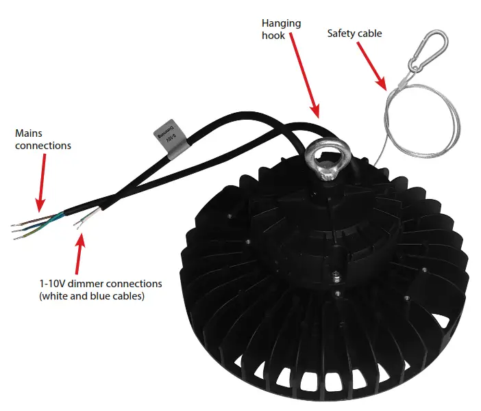 Eterna HBCIR150PP 150W Dimmable LED Circular High Bay - Hanging