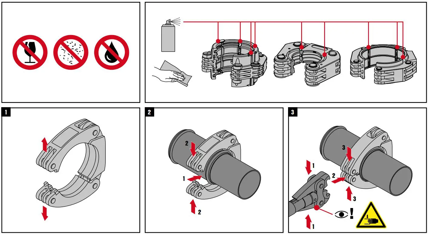 HILTI NPR PR PA Hydraulic Rings and Actuator Instruction Manual - How to use