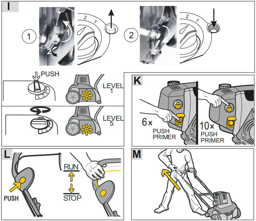 AL-KO Combi Care 38 P Comfort Petrol Scarifier Instruction Manual - Fig I,M