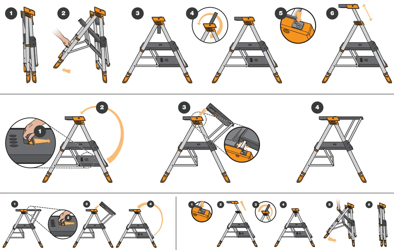 BATAVIA 7062245 4 in 1 Workbench & Step Ladder Transformer