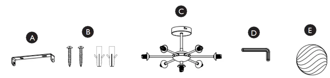 JOHN LEWIS 701 33076 Swirl 7lt Semi Flush - fig