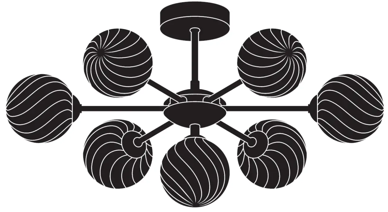 JOHN LEWIS 701 33076 Swirl 7lt Semi Flush