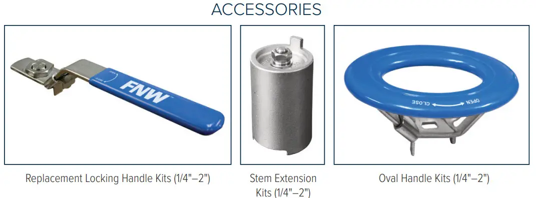 FNW FIGURE 200A STAINLESS STEEL BALL VALVES -ACCESSORIES