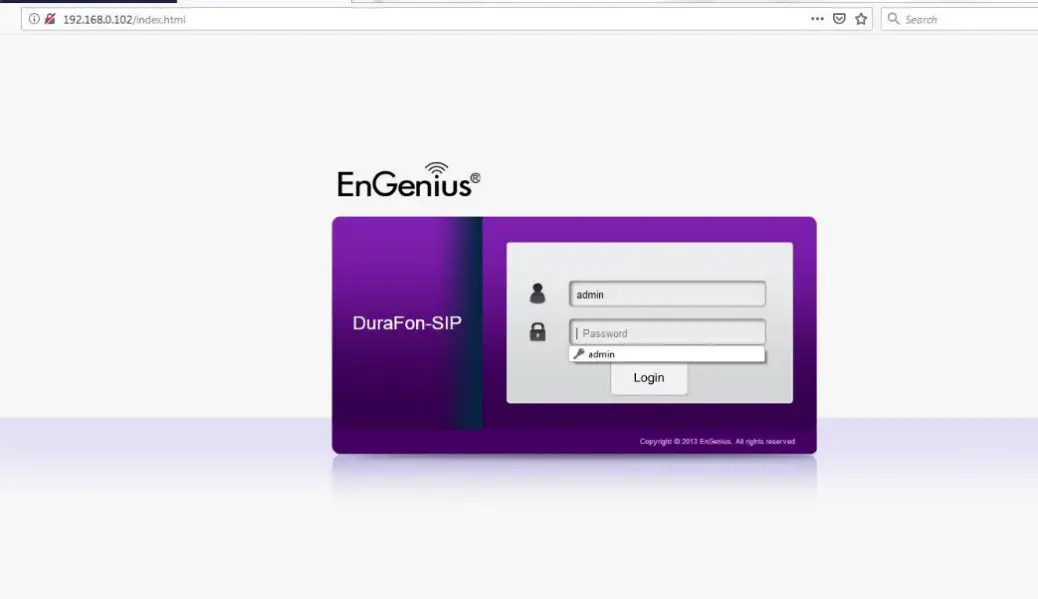 EnGenius DuraFon SIP System with ONSIP Sip - new IP address