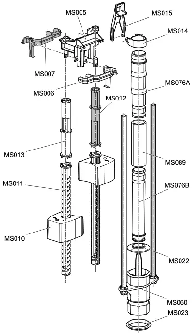 Alca PLAST A09A Slimmodul Flush Valve - 1